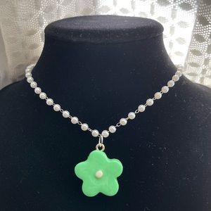Handmade Beaded Flower Necklace